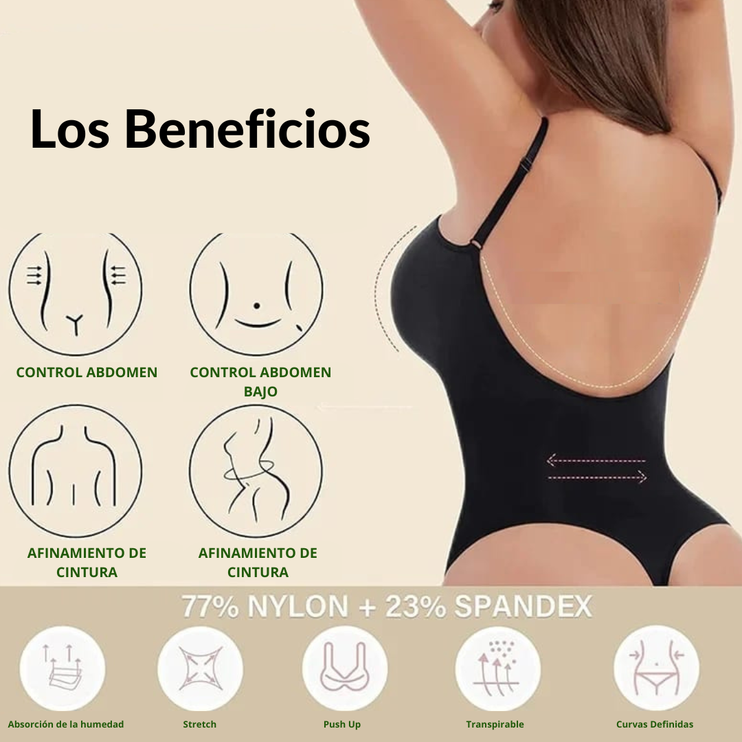 BodySuit Moldeador con Espalda Descubierta (Negro)