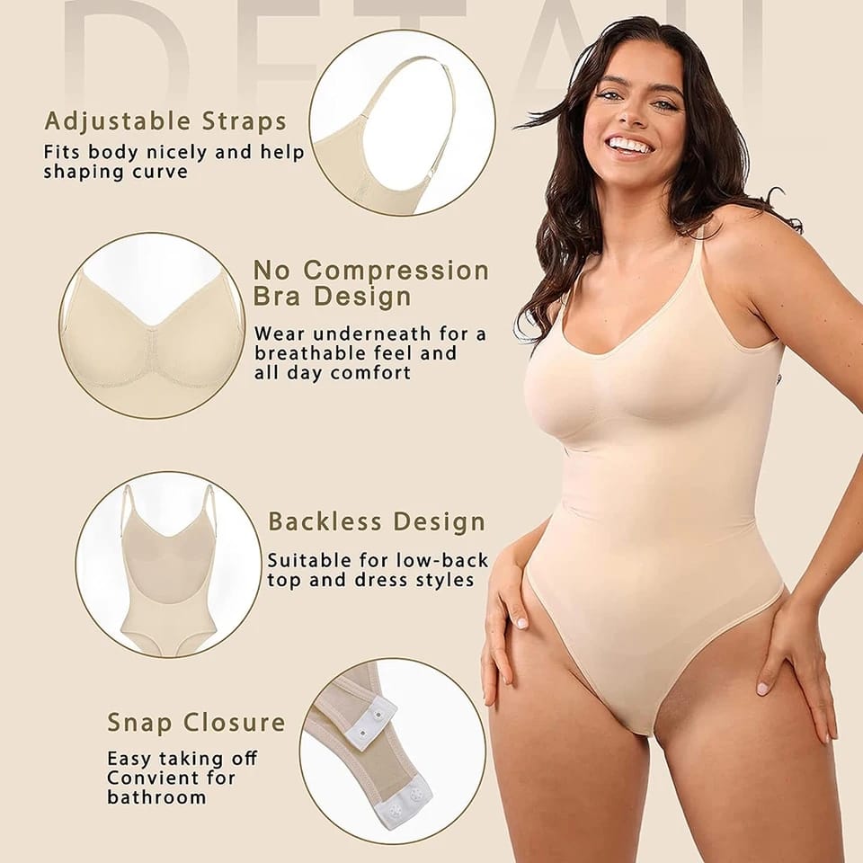 BodySuit Moldeador con Espalda Descubierta (Beige)